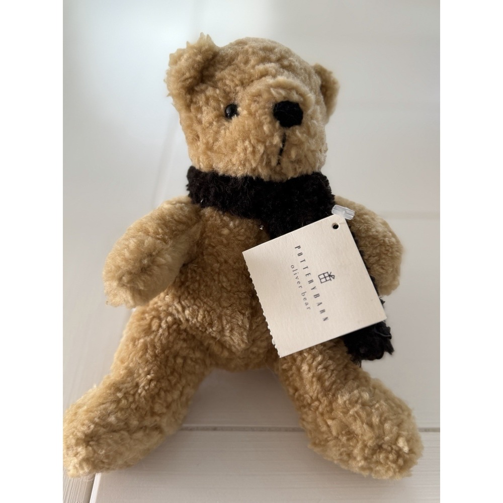 Pottery Barn Oliver Bear Wheat Plush Teddy Bear Stuffed Animal Light Brown Bear